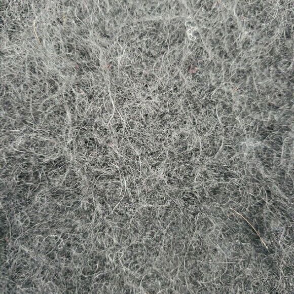 Handcrafted Small Tote Black and Gray Purse Hand Bag Wool Felt Artisanal 10" - Picture 7 of 11